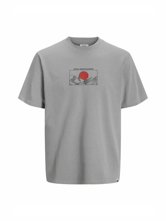 Zdjęcie produktu T-shirt z nadrukiem R.D.D. ROYAL DENIM DIVISION szary