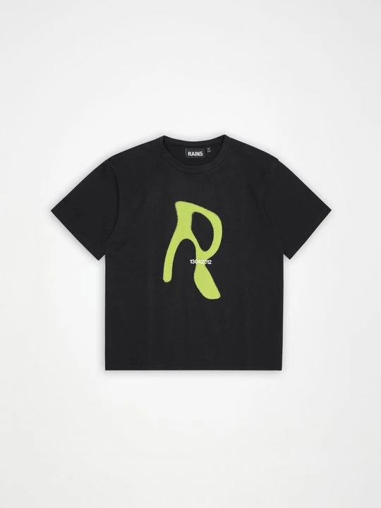 Zdjęcie produktu T-shirt z nadrukiem Rains czarny