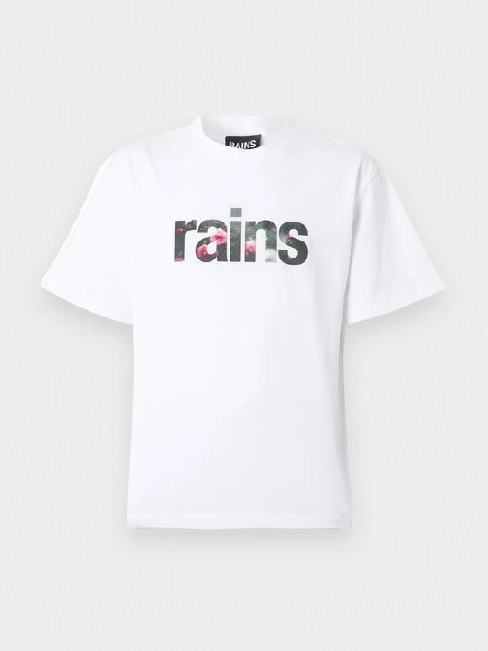 Zdjęcie produktu T-shirt z nadrukiem Rains biały