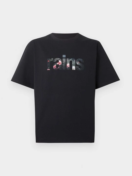 Zdjęcie produktu T-shirt z nadrukiem Rains czarny