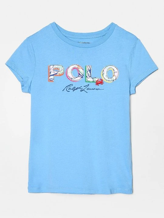 Zdjęcie produktu T-shirt z nadrukiem Ralph Lauren niebieski