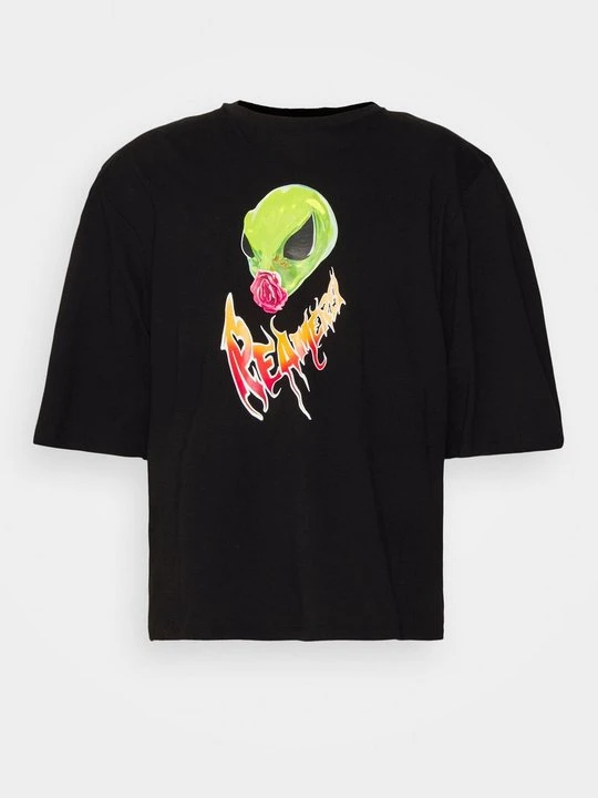 Zdjęcie produktu T-shirt z nadrukiem REAMEREI czarny