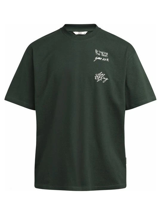 Zdjęcie produktu T-shirt z nadrukiem Redefined Rebel ciemnozielony