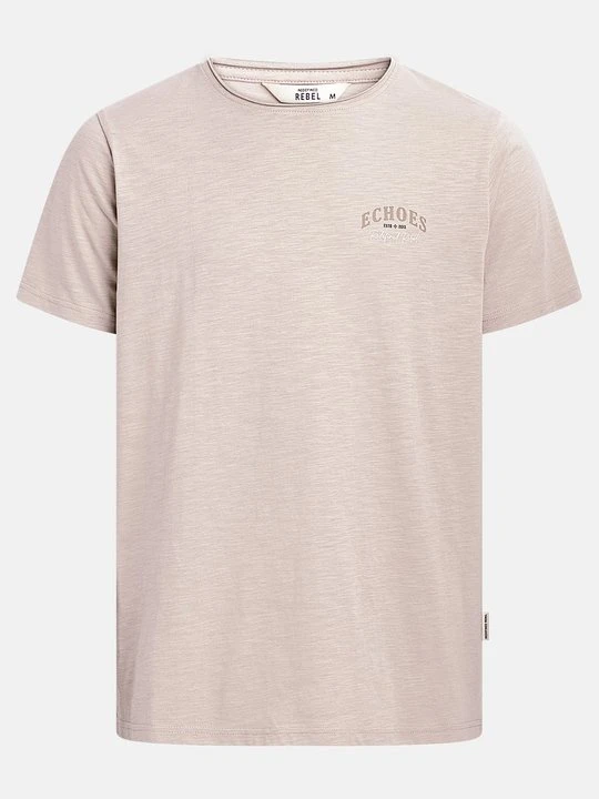 Zdjęcie produktu T-shirt z nadrukiem Redefined Rebel beżowy melanż