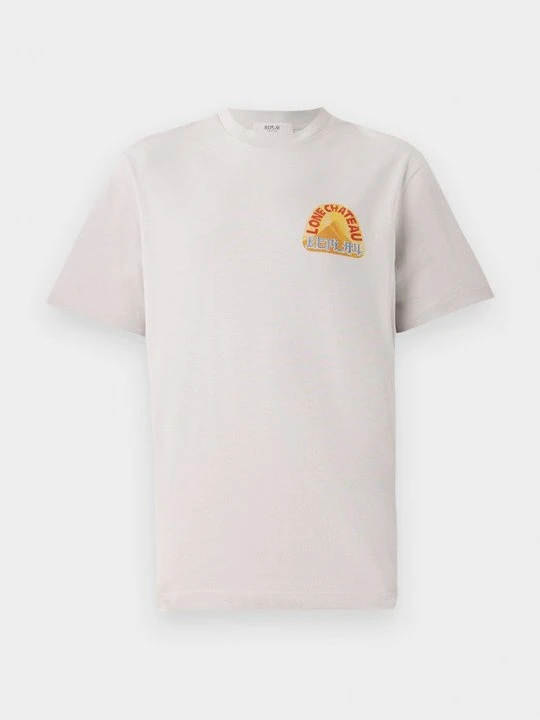 Zdjęcie produktu T-shirt z nadrukiem Replay jasnoszary