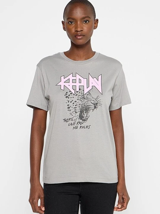 Zdjęcie produktu T-shirt z nadrukiem Replay jasnoszary
