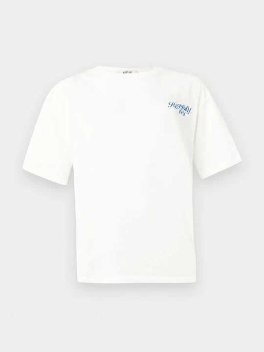 Zdjęcie produktu T-shirt z nadrukiem Replay biały