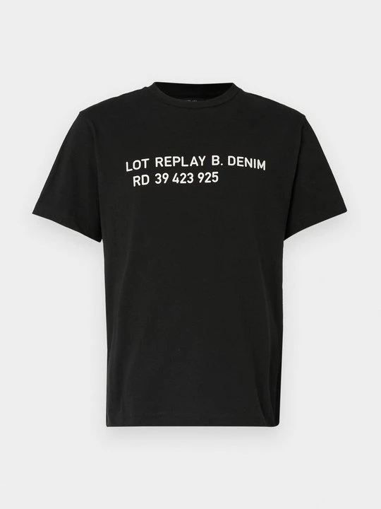 Zdjęcie produktu T-shirt z nadrukiem Replay czarny