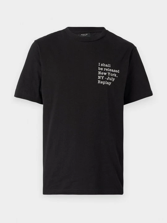 Zdjęcie produktu T-shirt z nadrukiem Replay czarny