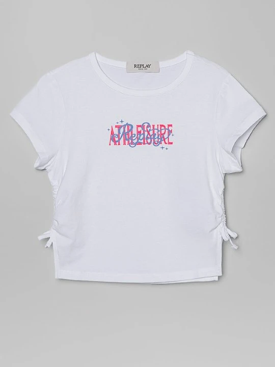 Zdjęcie produktu T-shirt z nadrukiem Replay biały