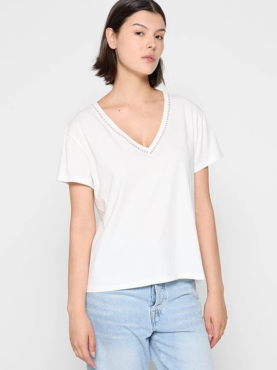 Zdjęcie produktu T-shirt z nadrukiem Replay biały