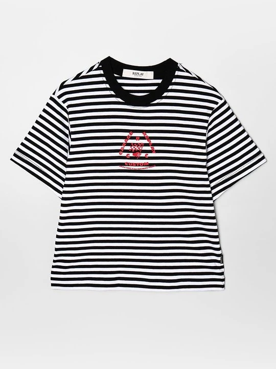 Zdjęcie produktu T-shirt z nadrukiem Replay czarny