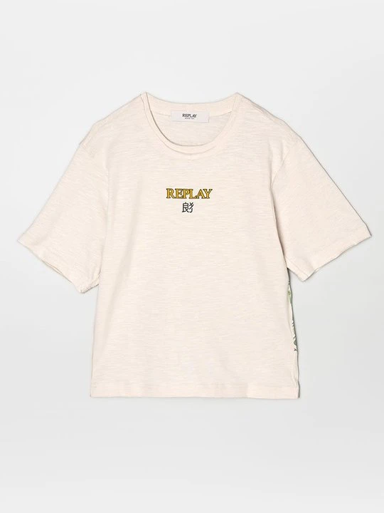 Zdjęcie produktu T-shirt z nadrukiem Replay biały