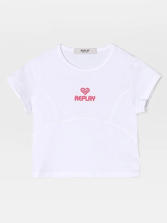 Zdjęcie produktu T-shirt z nadrukiem Replay biały