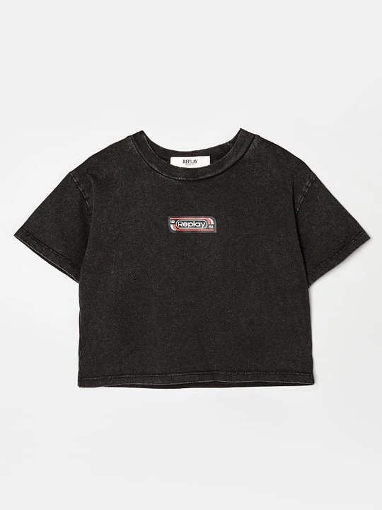 Zdjęcie produktu T-shirt z nadrukiem Replay czarny
