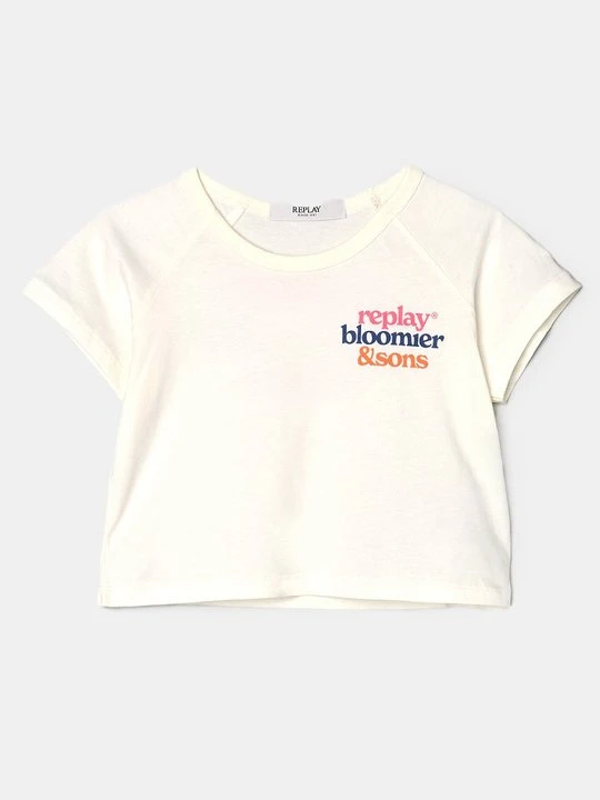 Zdjęcie produktu T-shirt z nadrukiem Replay biały