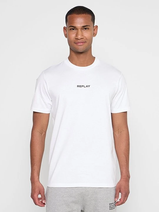 Zdjęcie produktu T-shirt z nadrukiem Replay biały
