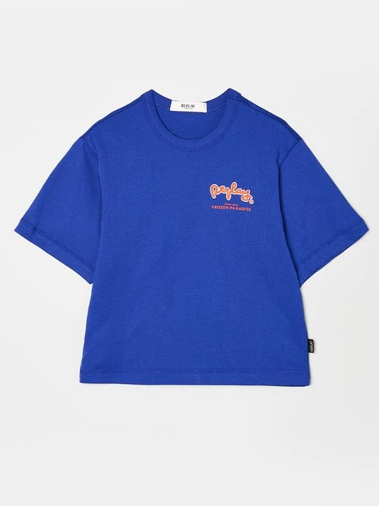 Zdjęcie produktu T-shirt z nadrukiem Replay niebieski