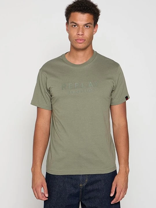 Zdjęcie produktu T-shirt z nadrukiem Replay khaki