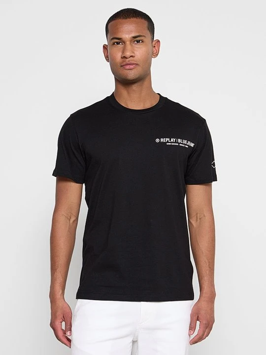 Zdjęcie produktu T-shirt z nadrukiem Replay czarny