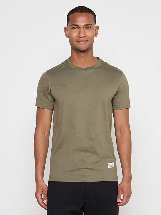 Zdjęcie produktu T-shirt z nadrukiem Replay ciemnozielony