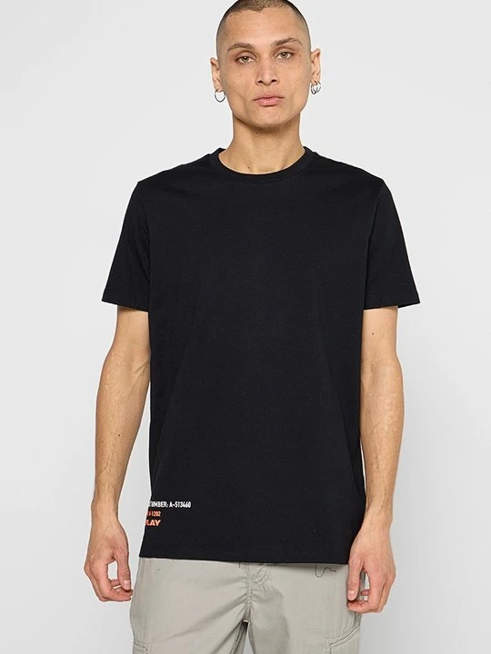 Zdjęcie produktu T-shirt z nadrukiem Replay czarny