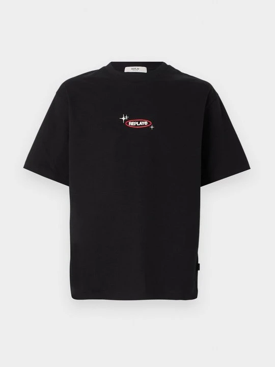 Zdjęcie produktu T-shirt z nadrukiem Replay czarny