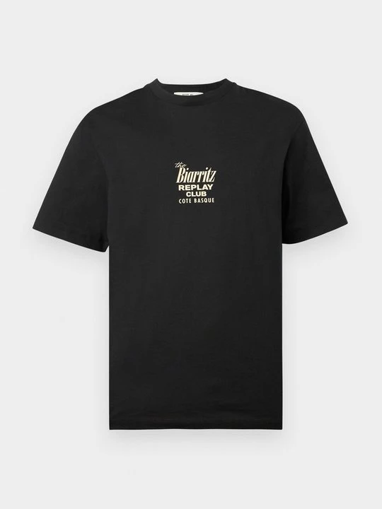 Zdjęcie produktu T-shirt z nadrukiem Replay czarny