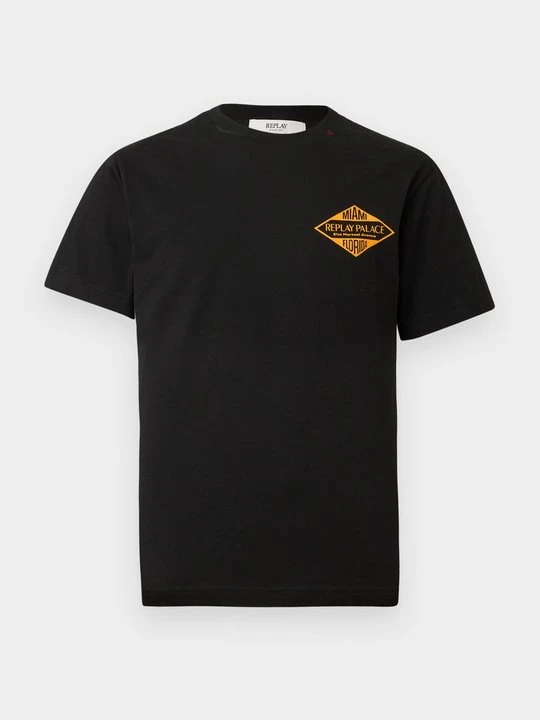 Zdjęcie produktu T-shirt z nadrukiem Replay czarny
