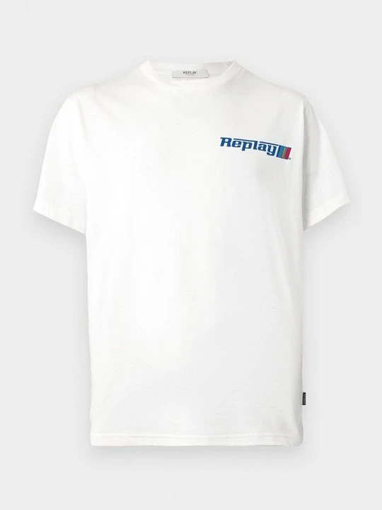 Zdjęcie produktu T-shirt z nadrukiem Replay biały