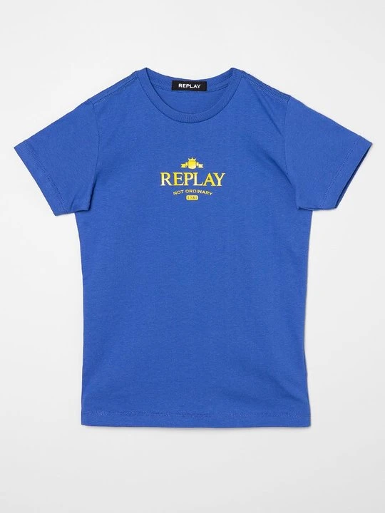 Zdjęcie produktu T-shirt z nadrukiem Replay szafirowy
