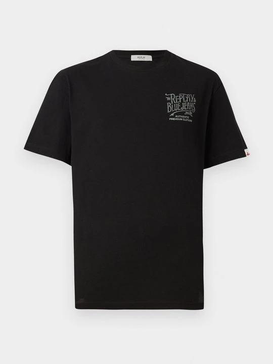 Zdjęcie produktu T-shirt z nadrukiem Replay czarny