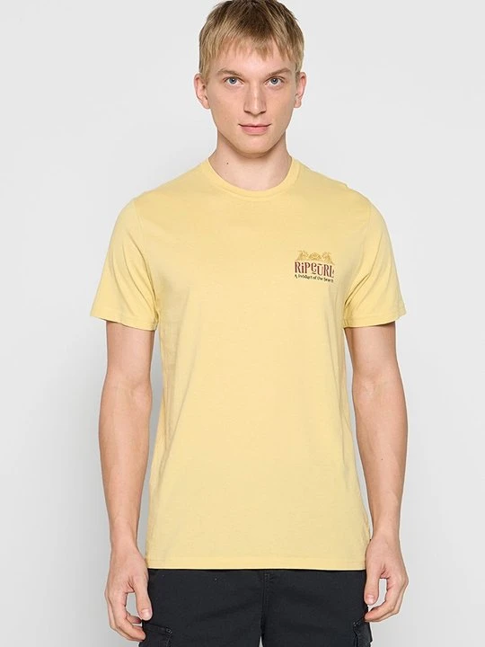 Zdjęcie produktu T-shirt z nadrukiem Rip Curl jasnożółty