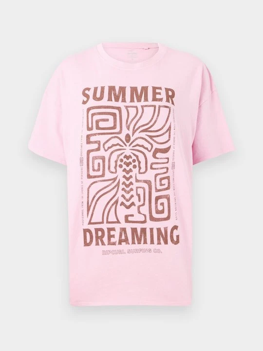 Zdjęcie produktu T-shirt z nadrukiem Rip Curl jasnoróżowy
