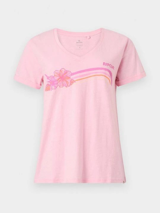 Zdjęcie produktu T-shirt z nadrukiem Rip Curl jasnoróżowy