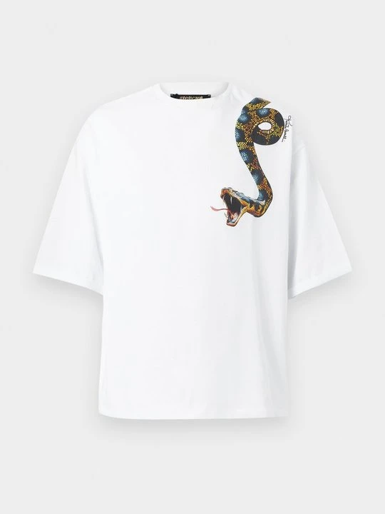 Zdjęcie produktu T-shirt z nadrukiem Roberto Cavalli biały