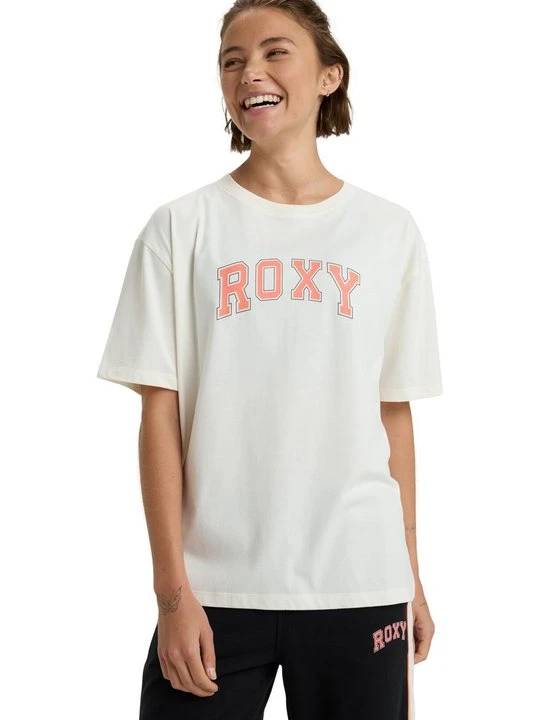 Zdjęcie produktu T-shirt z nadrukiem Roxy mleczny