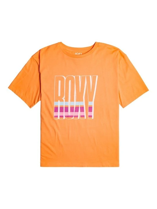 Zdjęcie produktu T-shirt z nadrukiem Roxy pomarańczowy
