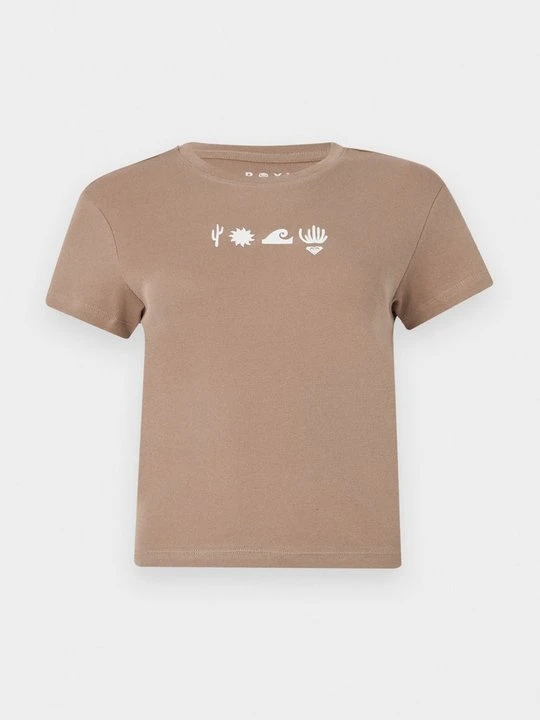 Zdjęcie produktu T-shirt z nadrukiem Roxy jasny brąz