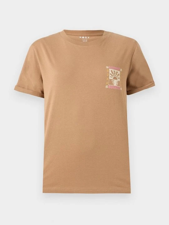 Zdjęcie produktu T-shirt z nadrukiem Roxy beżowy