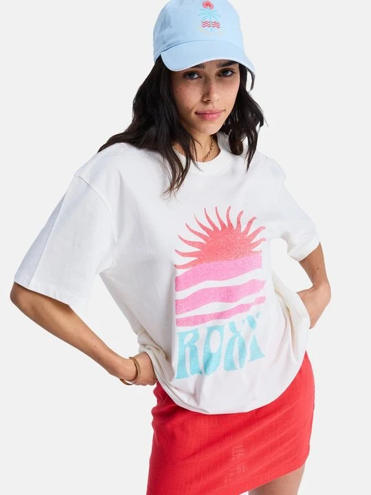 Zdjęcie produktu T-shirt z nadrukiem Roxy biały
