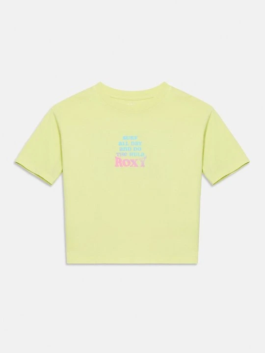 Zdjęcie produktu T-shirt z nadrukiem Roxy jasnożółty