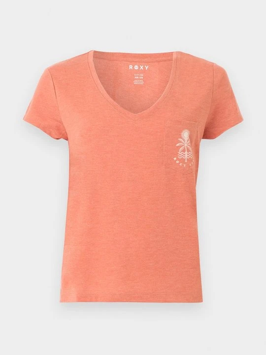 Zdjęcie produktu T-shirt z nadrukiem Roxy morelowy
