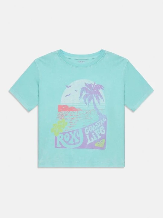 Zdjęcie produktu T-shirt z nadrukiem Roxy turkusowy