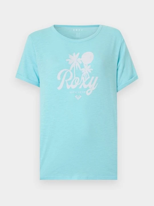 Zdjęcie produktu T-shirt z nadrukiem Roxy turkusowy