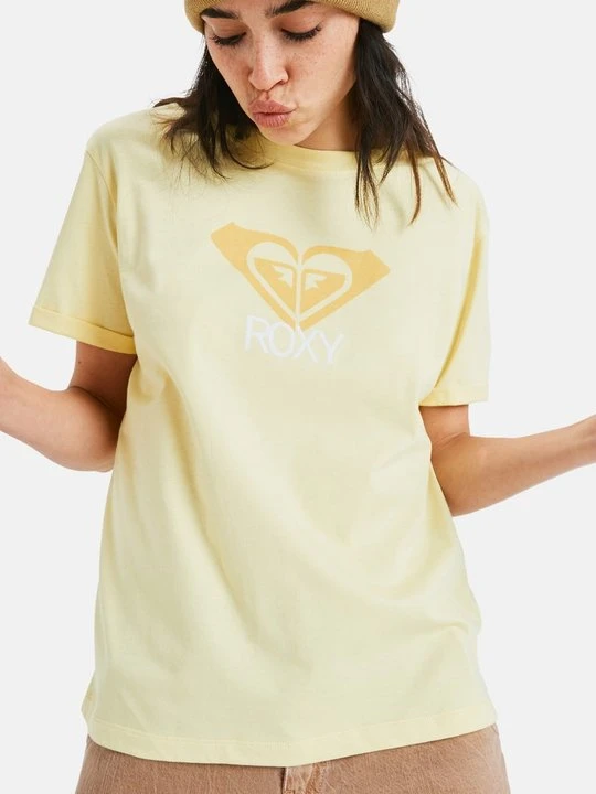 Zdjęcie produktu T-shirt z nadrukiem Roxy żółty