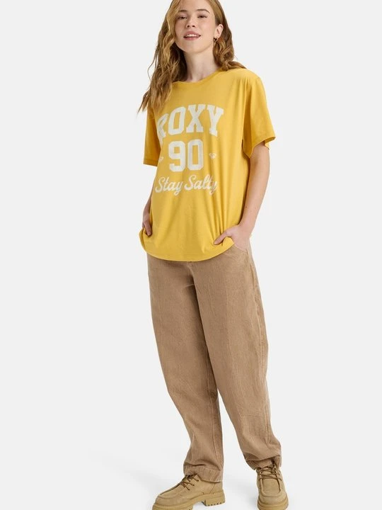 Zdjęcie produktu T-shirt z nadrukiem Roxy żółty