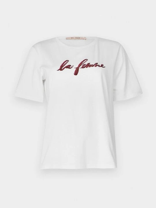 Zdjęcie produktu T-shirt z nadrukiem Rue De Femme mleczny
