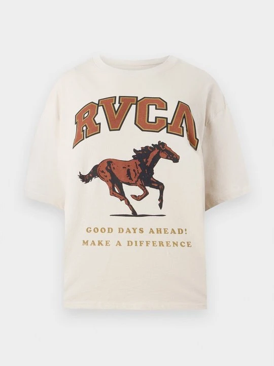Zdjęcie produktu T-shirt z nadrukiem RVCA mleczny