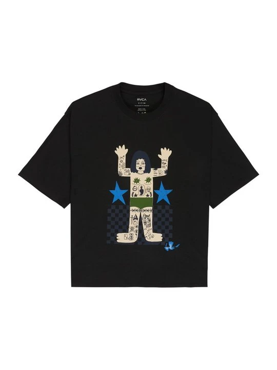 Zdjęcie produktu T-shirt z nadrukiem RVCA czarny